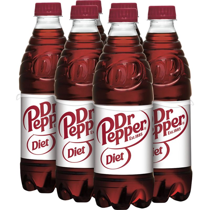 Diet Dr Pepper Soda Bottles - 6pk/16.9 fl oz, 3 of 8