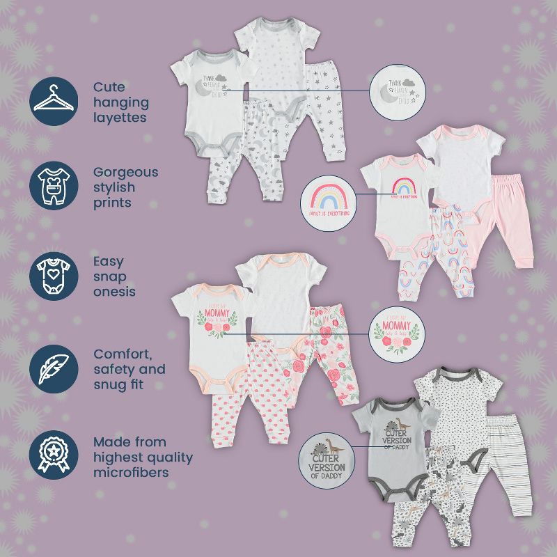 BG Baby Gear Baby Girl Clothes Layette Set, 5 of 6