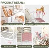 Fortune Candy 7'' Tall Multifunctional 2-Tier Dish Drying Rack For Kitchen(White) - 2 of 4