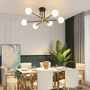 POWLIG Vintage Sputnik Chandelier with Glass Shade for Living Room, Kitchen, Bedroom, Dining Room - 2 of 4