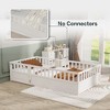 CAVINAS Twin Size Floor Bed with Super High Security Barrier and Door, Wooden Children's Floor Bed Frame, Twin Size Bed Frame - 2 of 4