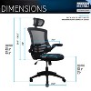 TiramisuBest Modern High-Back Mesh Executive Office Chair with Headrest and Flip-Up Arms, Modular Sectional Sofa with Storage, Sideboard Buf - 4 of 4