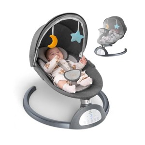 Electric Baby Swing with Bluetooth Music, 5 Sway Speeds, | 5 Sway Speeds, 3 Recline Positions, Portable Bouncer - 1 of 1