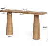 Tribesigns 63-Inch Solid Wood Console Table, Rectangular Farmhouse Entryway Table for Entrance, Hallway, Living Room - 3 of 4