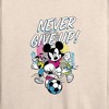 Women's - Disney - Never Give Up Lightweight French Terry Wide Neck Long Sleeve Shirt - 2 of 4