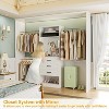 Aheaplus 8 FT Closet Organizer with Mirror, Closet System with Drawer and Extendable Hanging Rod - 3 of 4