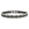 Black Bow Jewelry 8mm Stainless Steel & Black Ceramic Panther Link Bracelet, 8 Inch - 3 of 4