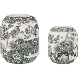 Dahlia Studios Jardin Small and Large High Jade and White Ceramic