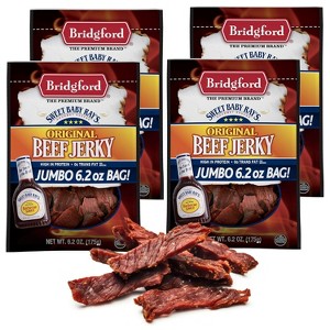 Bridgford Sweet Baby Ray’s Beef Jerky Original 6.2 oz - Healthy High Protein Beef Jerky for Your Dietary Preferences & On-the-Go Snacking - 1 of 4