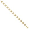 Black Bow Jewelry 14k Yellow Gold Italian 8mm Polished Textured Chain Bracelet, 7.5 Inch - 2 of 4