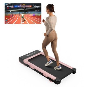 DeerRun Walking Pad with 12% Auto Incline, 3.0HP Under Desk Treadmill with APP 300 lbs Capacity for Home Office - 1 of 4