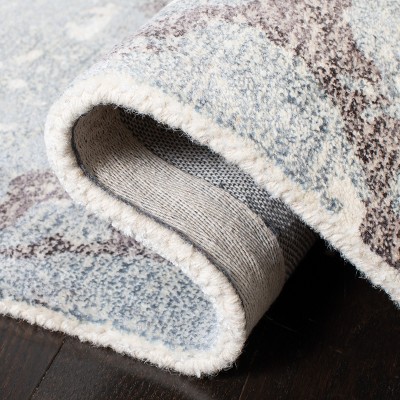 Gray and Ivory Hand-Tufted Wool Runner Rug