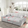 NicBex Couches for Living Room 75.6" Loveseat Sofa Minimalist Corduroy Fabric Upholstered 2-Seater Sofa Couch Matches 30.7" Ottoman for Bedroom - 3 of 4