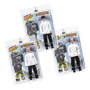 The Three Stooges 8 Inch Action Figures Series: Idle Roomers [House Keeper Edition] Set of All 3 - 1 of 4