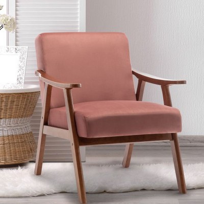 CAVINAS Modern Accent Chair, Living Room Chair with Extra-Thick Backrest, Wingback Chair for Bedroom, Living Room, Lounge Chair Indoor