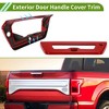 Unique Bargains Exterior Door Handle Cover for Ford F150 2015-2020 Red ABS 1 Set - 3 of 4