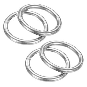 Unique Bargains 316 Stainless Steel Multi-Purpose Welded Heavy Duty O Rings for Crafts Silver - 1 of 4
