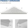 Attop 2-Pack Shower Corner Shelves, 304 Stainless Steel Recessed Bathroom Shelves for Tile Walls, 10-inch Grooved Design (Silver, Cross Shape) - 2 of 4