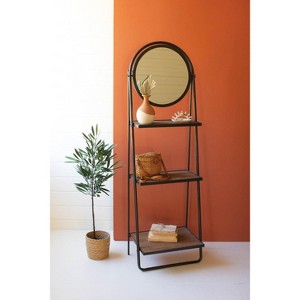 Leaning Mirror with Built-In Shelves – 64" Tall by Kalalou - 1 of 3