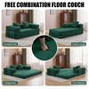 Convertible Floor Sofa Bed with Pillow and Armrest, Corduroy Floor Couch for Living Room or Bedroom, Compression Futon Sofa for Small Spaces-Koiai - 2 of 4