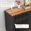 Okak Chic Slatted Dresser with 3/6 Drawers,Modern Style Chest of Drawers for Living Room,Entryway,Slatted Grille&Metal Legs,Black&Brown - 4 of 4
