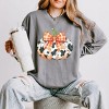 Simply Sage Market Cow Pumpkin Coquette Distressed Lightweight Garment Dyed Sweatshirt - 2 of 3
