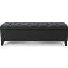 CAVINAS Polyester Storage Ottoman Bench with Button Tufted Diamond Stitch,Upholstered Storage Ottoman,Storage Benches for Living Room - 4 of 4