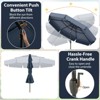 Tangkula 10 FT Solar Patio Umbrella w/ 32 LED Lights 3-Tier Vented Top & Tilt Adjustment - 4 of 4