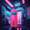 Amongst Us Imposter Sus Crewmate Inflatable Adult Costume Pink | Standard - image 2 of 4