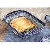 Blue Rose Polish Pottery 1445 Zaklady Large Rectangular Baker - 3 of 3