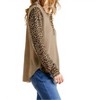 Women's Leopard Trimmed Top - umgee - 2 of 4
