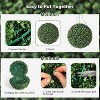 16" Artificial Topiary Ball, Pre-Lit Plant , Battery Operated Faux Greenery for Wedding, Patio, Backyard (2-Pack) - 3 of 4
