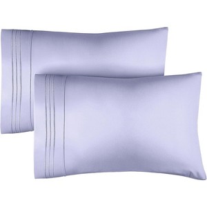 Ultra Soft Solid Pillowcases Set of 2 - Breathable & Comfortable Pillow Covers - CGK Linens - 1 of 4