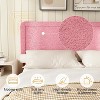 Dyonery Full Size Upholstered Bed Frame with Headboard, Soft Rounded Corners, No Box Spring Required, Adjustable Headboard, Easy Assembly, Beige - 2 of 4