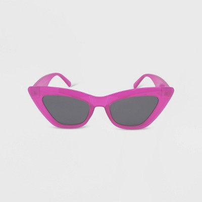 Women's Milky Plastic Cateye Sunglasses - Wild Fable™ Fuschia Pink