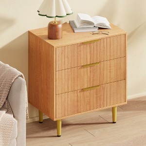 6/5/3 Drawer Dresser for Bedroom,  Wood Chest of Drawers, Fluted Dresser - 1 of 4