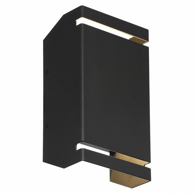 La Vida Black Steel Dimmable LED Outdoor Wall Sconce