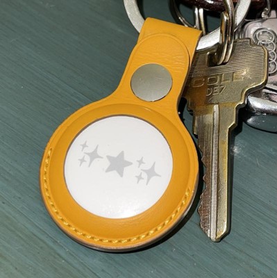 Midnight Target - Airtag Ring : Apple Leather Key