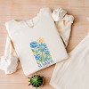 Simply Sage Market Summer Vibes Blue Flowers Lightweight Garment Dyed Sweatshirt - 3 of 4