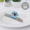 Big Dot of Happiness Railroad Party Crossing - Steam Train Birthday Party or Baby Shower Paper Napkin Holder - Napkin Rings - Set of 24 - 2 of 4