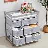Wooden Diaper Changing Table, Modern Baby Changing Station Dresser with 6 Storage Drawers and Pad, for Baby Newborn Infant - 2 of 4