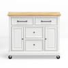 Glenwillow Home Kitchen Cart with Locking Casters - No-Tool Assembly - 3 of 4