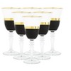 Classic Touch Set of 6 Water Glasses with Black and Gold Design - 3 of 3