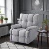 Adjustable Single Sofa Chair with Tray Table and Reclining Backrest, Compact Upholstered Lounge Seat for Small Spaces - 4 of 4