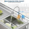 Freestanding Stainless Steel Laundry Utility Sink 40" Single Bowl with Right Drawer, 360° Swivel Hot & Cold Faucet, Multifunctional Storage - 3 of 4
