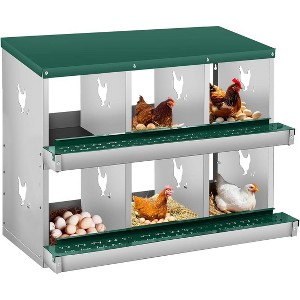 Coucheta Chicken Nesting Boxes - Available in Multiple Styles (Bracket Leg/Two-Tier/Wall Mount) & Compartments (6/8/10) for Easy Egg Collection. - 1 of 4