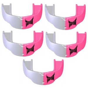 Tapout Youth Protective Sports Mouthguard with Strap 5-Pack - Pink/White - 1 of 1