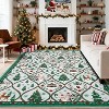 Christmas Area Rug with Tree & Snowflake Print, Non-Slip Floor Mat for Living Room, Bedroom, Dining Room and Playroom - 4 of 4