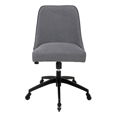 Kinsley Swivel Upholstered Desk Chair Gray - Steve Silver Co.