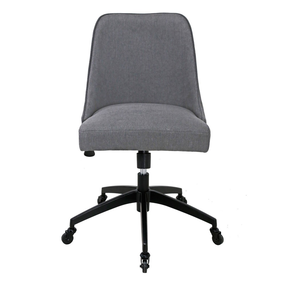 Photos - Computer Chair Kinsley Swivel Upholstered Desk Chair Gray - Steve Silver Co.